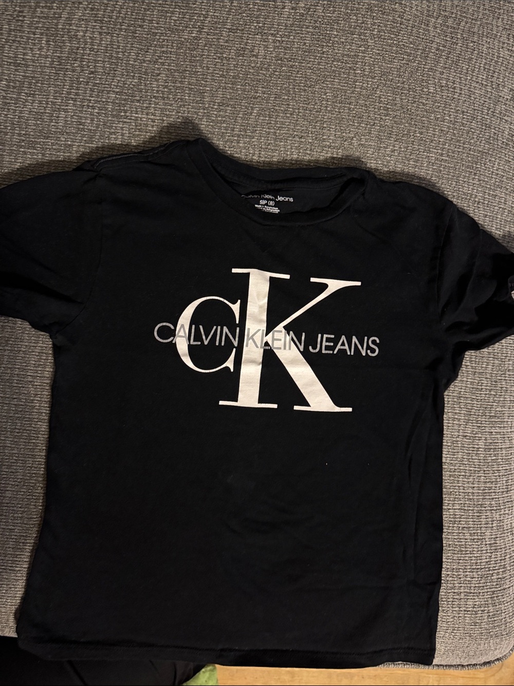 Calvin Klein Jeans Black Tee with White CK Logo